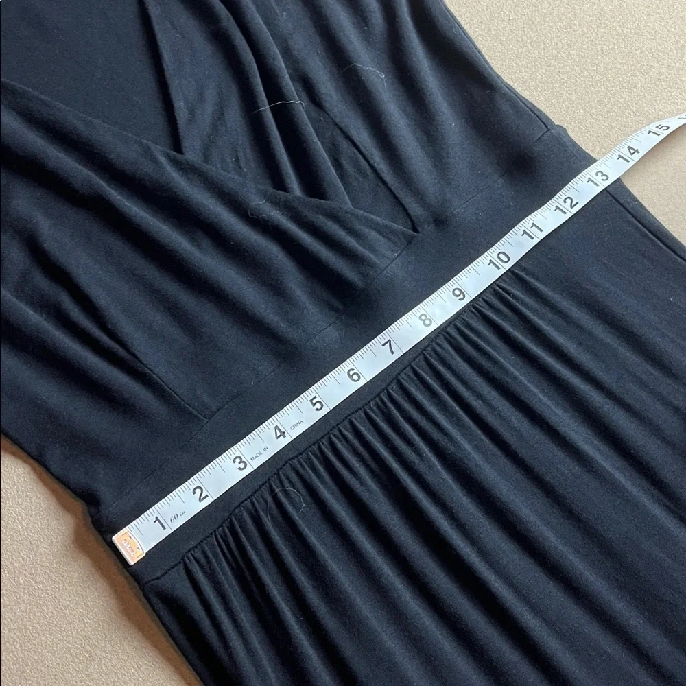 Boden Black Nicole Jersey V-Neck Tiered Midi Dress Size 4R - Picture 7 of 10
